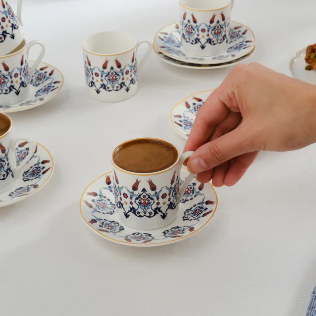 Karaca Haliç Espresso Koffieset 6-persoons 12-delig , 80 ml