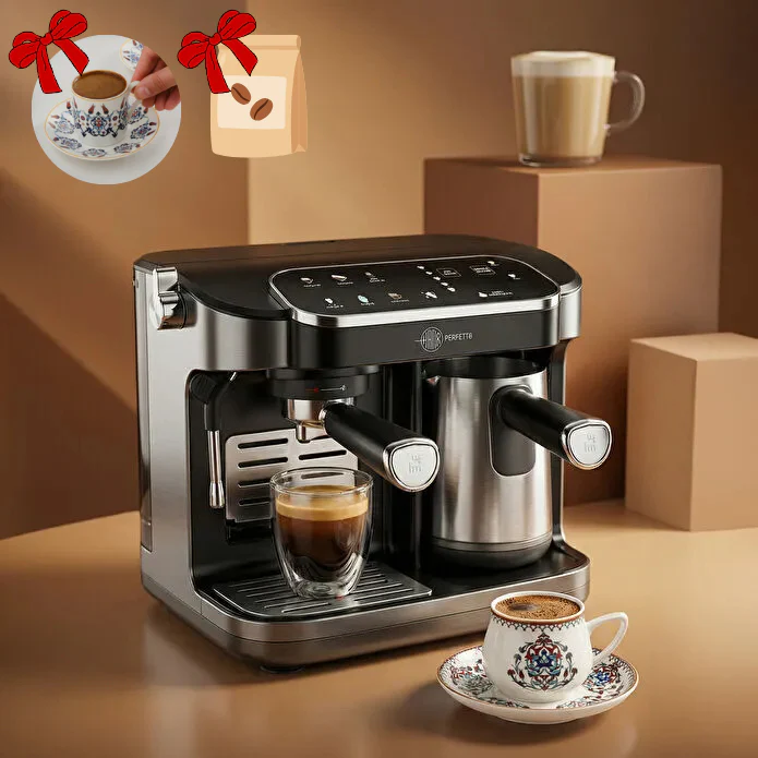 Karaca Hatır Perfetto Espresso- en Turkse Koffiemachine INOX