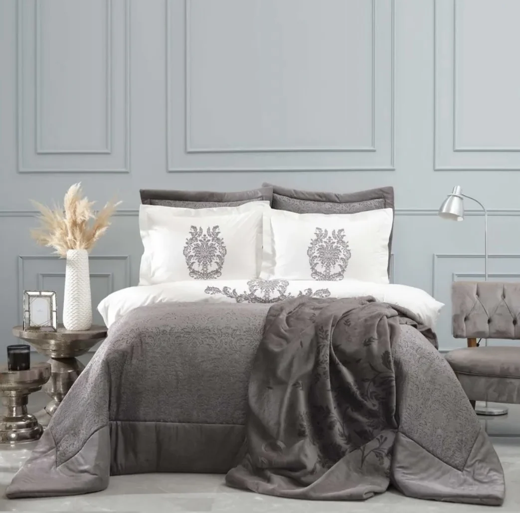 Karaca Home Benjamin Bedspreiset Grijs 10 Delig