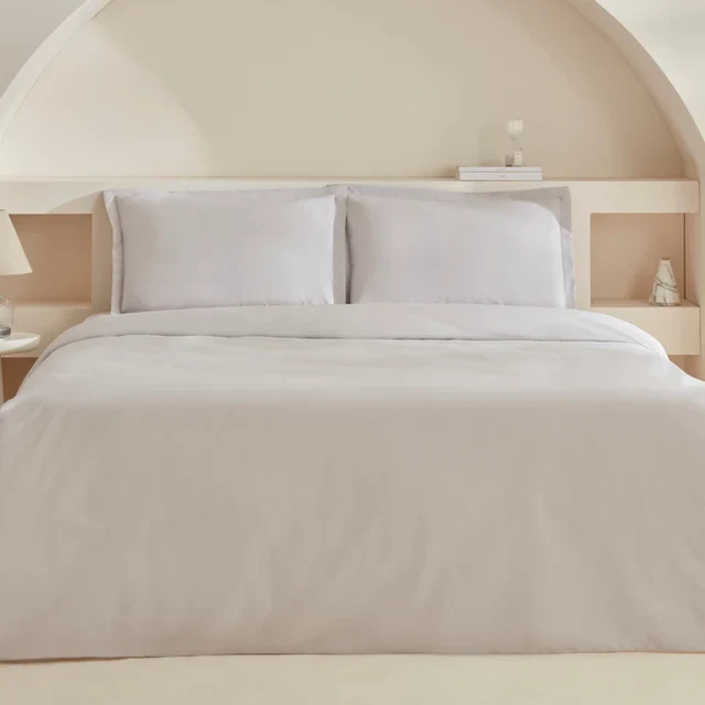 Karaca Home White Collection Lavin 100% Katoen Tweepersoons Dekbedovertrek Set Stone - Image 6