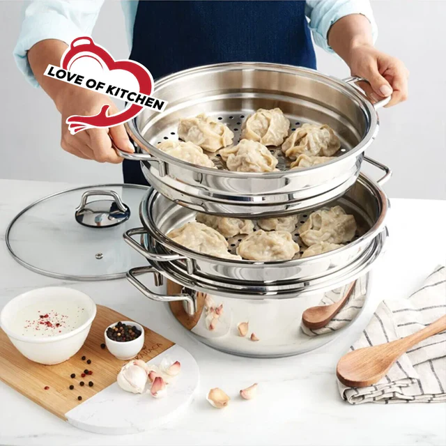 Karaca Love of Kitchen 2-laagse stoomkookpan / Manti / Rotti