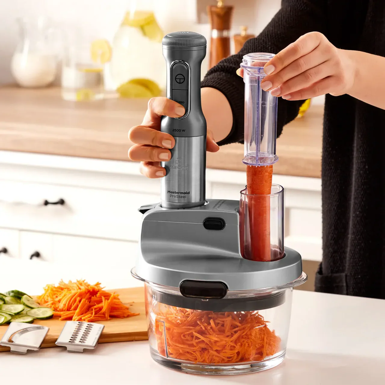 Karaca Mastermaid keukenrobot, lange blender, 8-in-1, 2500 W, Galaxy Grey - Image 2