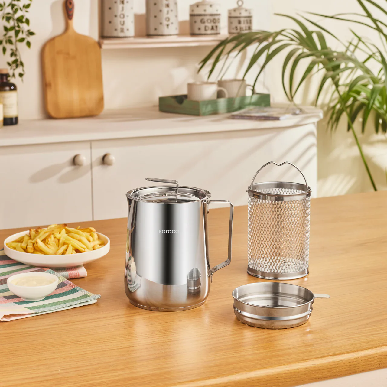 Karaca Minifry Rvs Frituurpan, 2l, Zilver