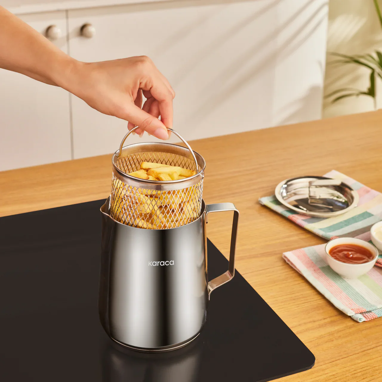 Karaca Minifry Rvs Frituurpan, 2l, Zilver - Image 3