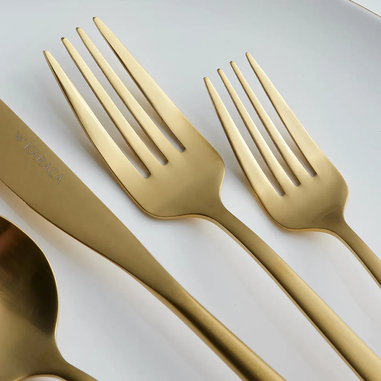Karaca Orion Matt Gold Bestekset 30 Delig | 6 Persoons - Image 6