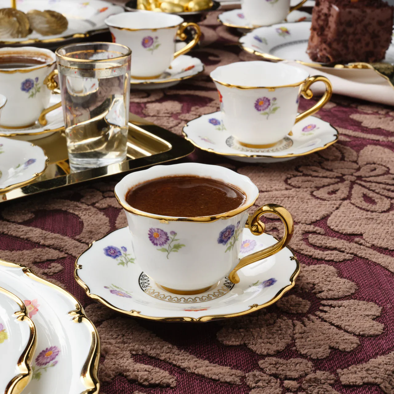 Karaca Royal Bone Diana Espresso Set 12 Delig | 6 Persoons - Image 5
