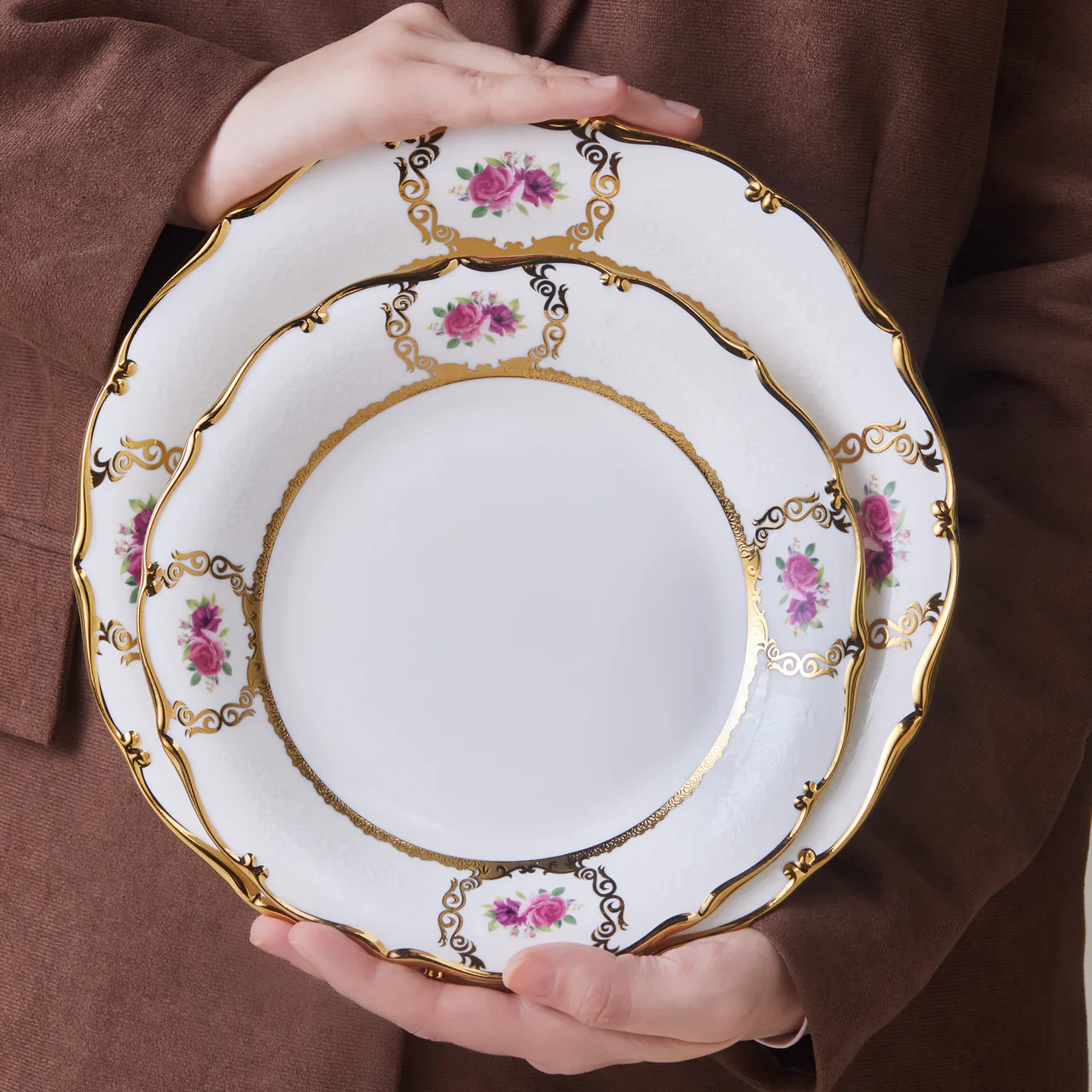 Karaca Royal Bone Elizabeth Serviesset 55-Delig | 12 persoons ( ALLEEN AFHALEN ) - Image 3