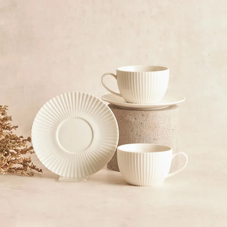 Karaca Seashell Cappuccino/Nescafeset 12-Delig | 6-Persoons - Image 2