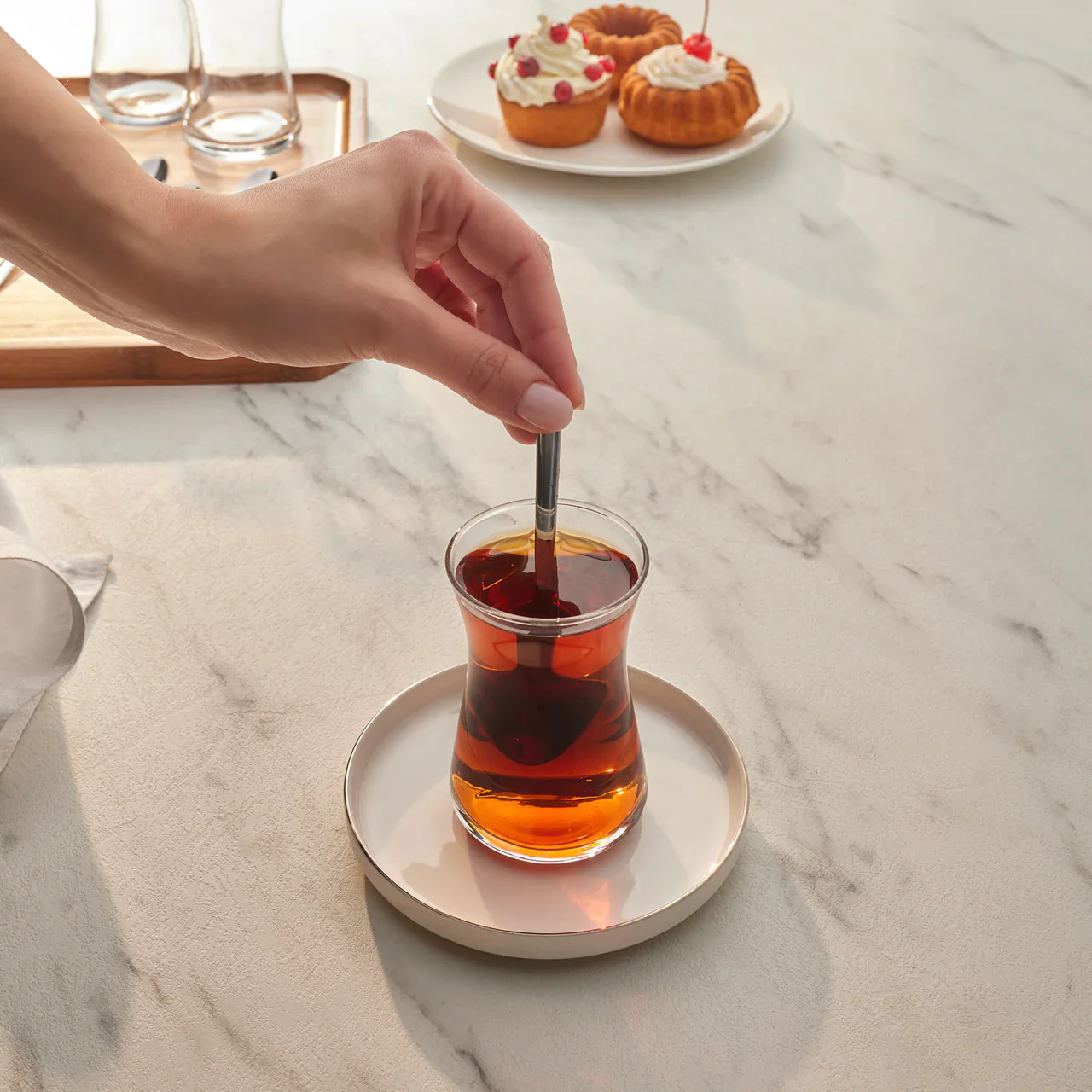 Karaca Sedir Theelepel | 6 Delig - Image 5