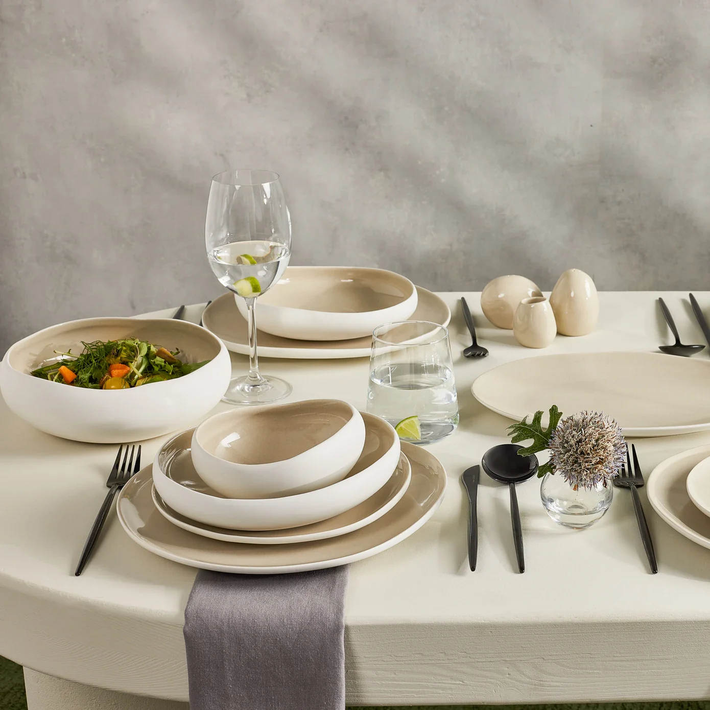 Karaca Streamline Cupid Stoneware 12-Persoons | 55-Delig Serviesset ( AFHAAL ) - Image 8