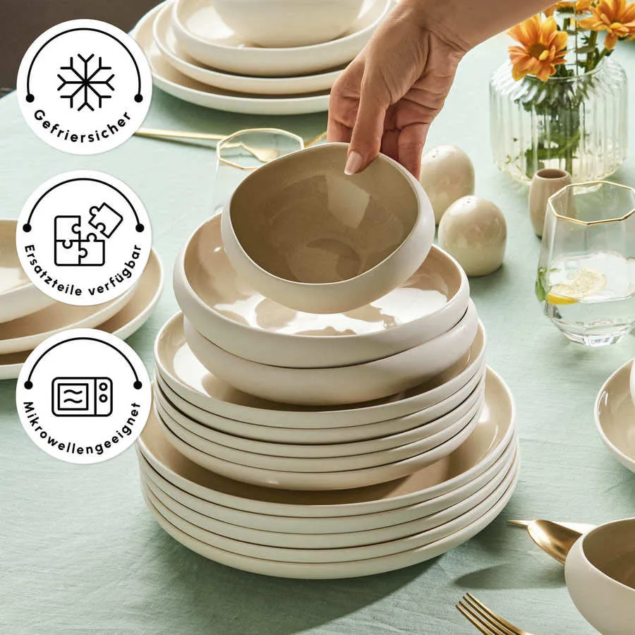 Karaca Streamline Cupid Stoneware 12-Persoons | 55-Delig Serviesset ( AFHAAL ) - Image 9