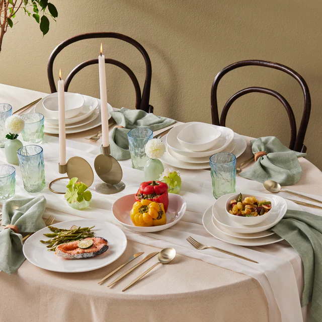 Karaca Streamline Rubicon 24-delig servies voor 6 personen, wit