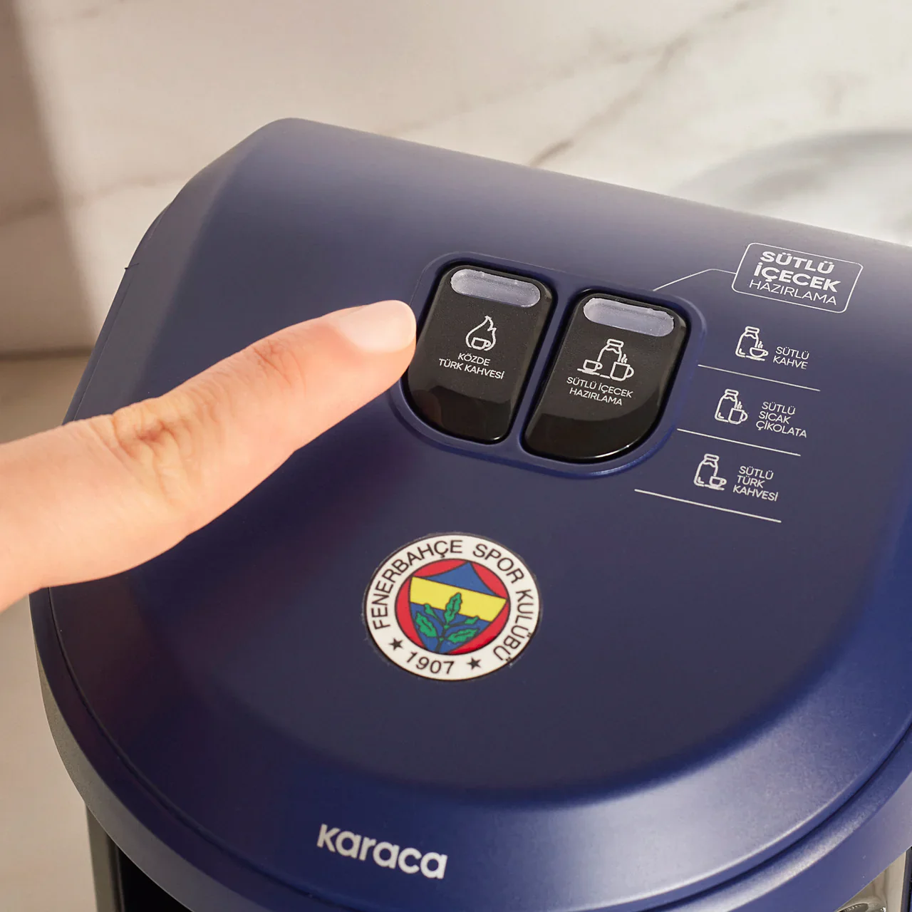 Karaca x Fenerbahce gelicentieerde Hatır Hüps Turkse koffiemachine met melkfunctie - Image 2