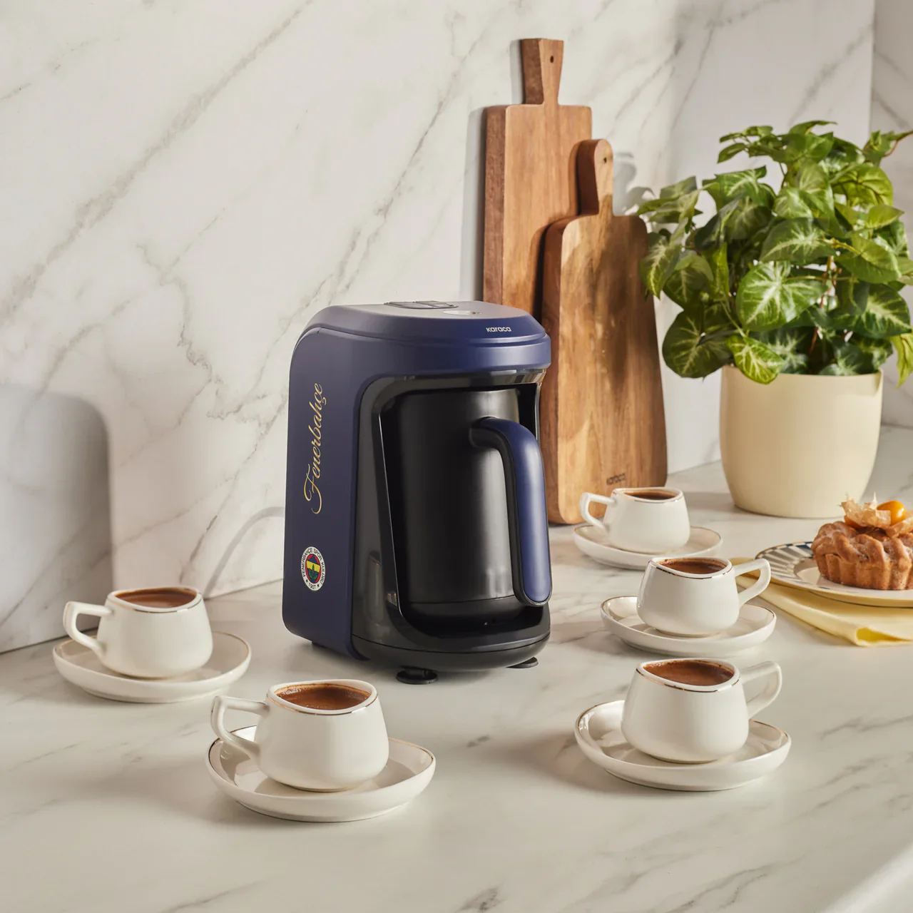 Karaca x Fenerbahce gelicentieerde Hatır Hüps Turkse koffiemachine met melkfunctie - Image 3