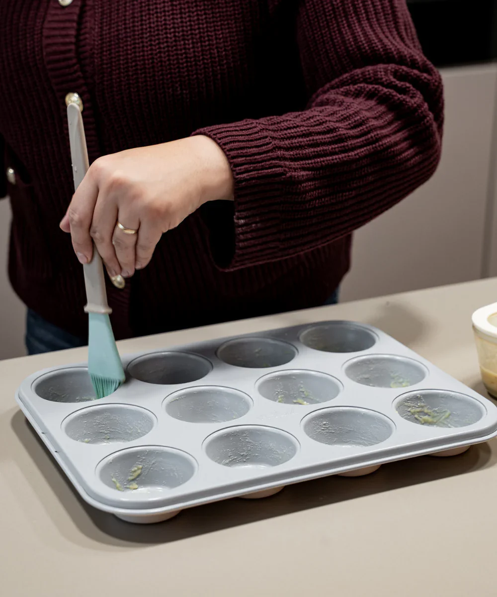 Keramische muffinvorm beige – 12-Vaks, PFAS-vrij, Antiaanbak - Image 2