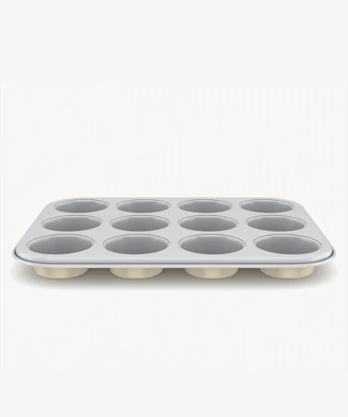 Keramische muffinvorm beige – 12-Vaks, PFAS-vrij, Antiaanbak - Image 6
