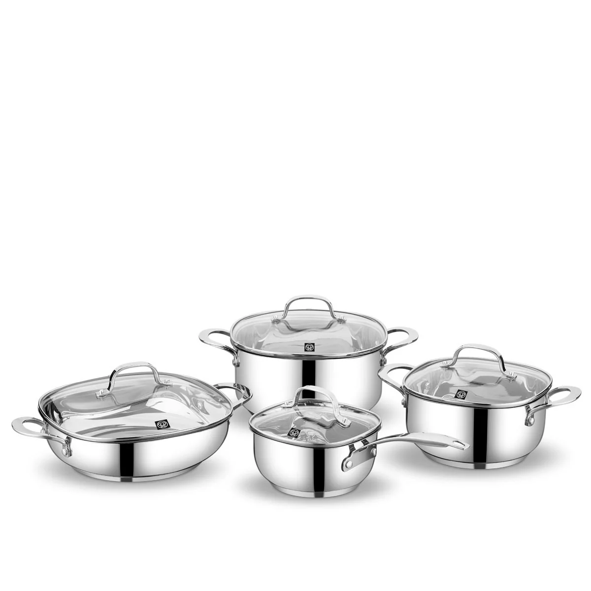 Korkmaz Lea RVS Pannenset 8 delig