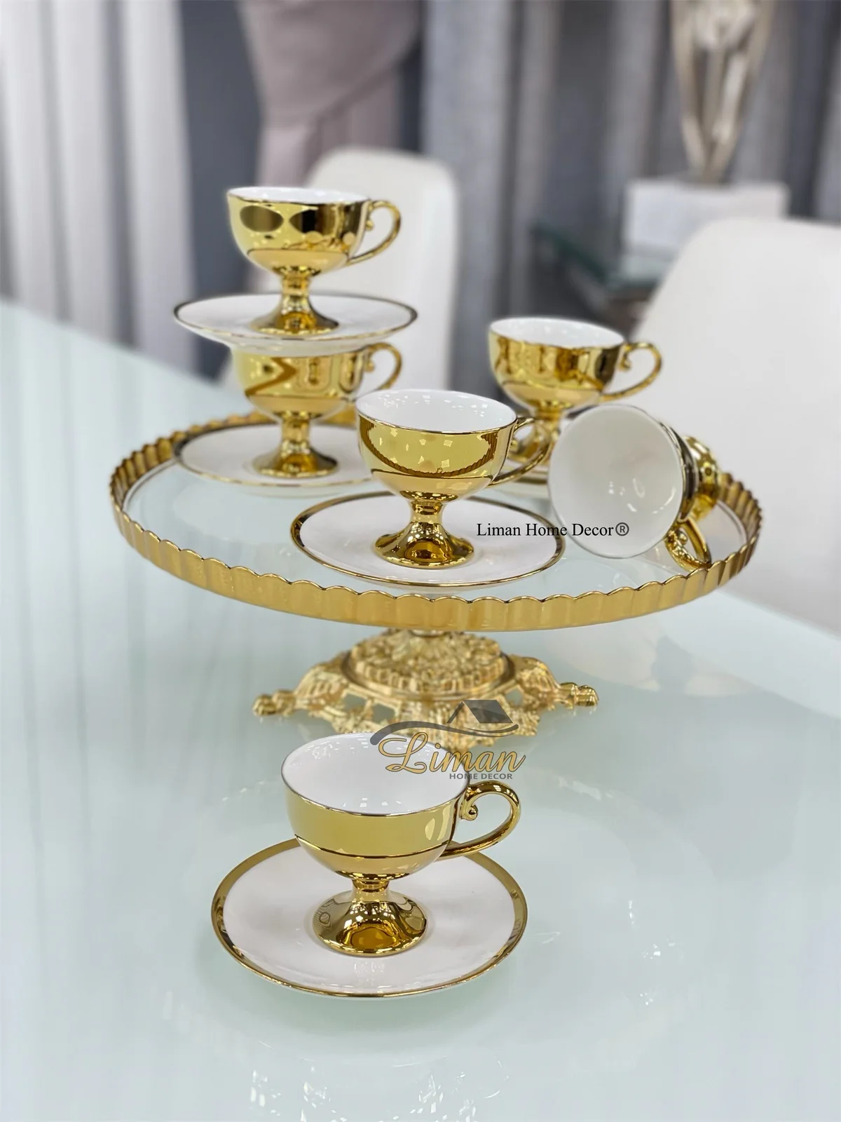 KOSOVA CAROLINA ESPRESSOSET 12 DELIG | 6 PERSOONS WIT