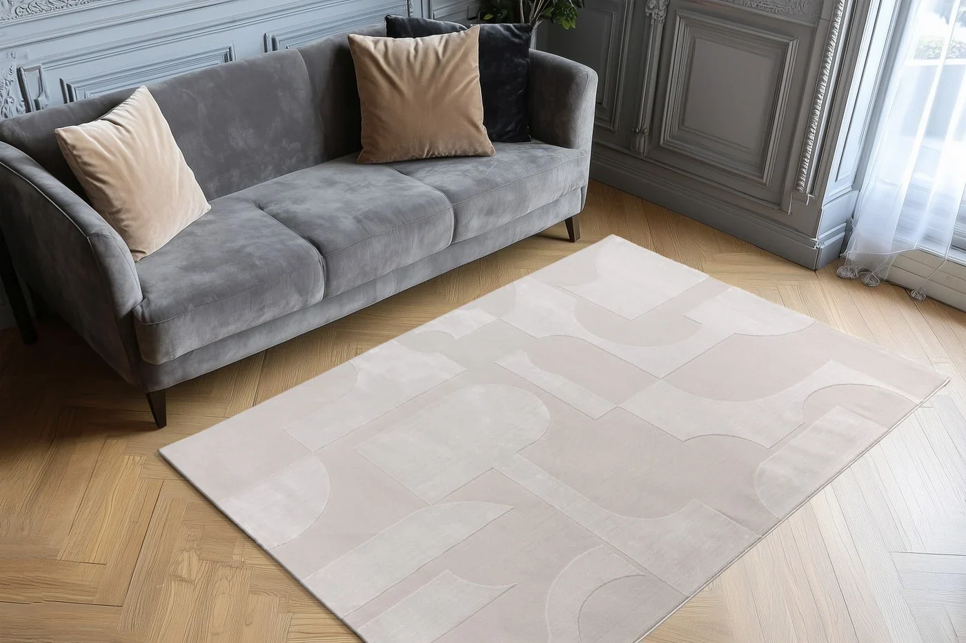 LALEE ELIF JAPANDI HALI 405 SILVER - Image 3
