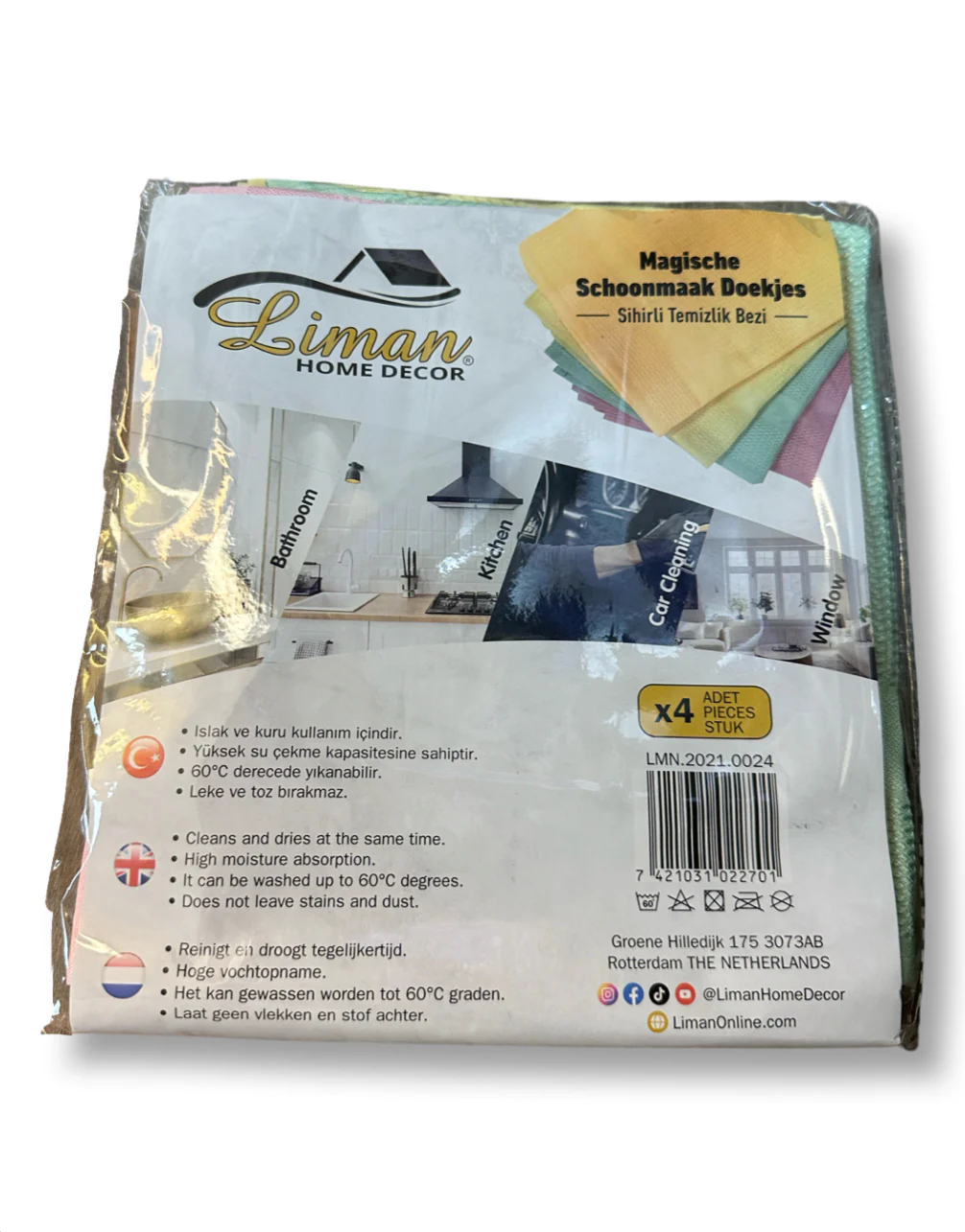 Liman® Microfiber magische schoonmaak doekjes (4 stuks) - Image 7