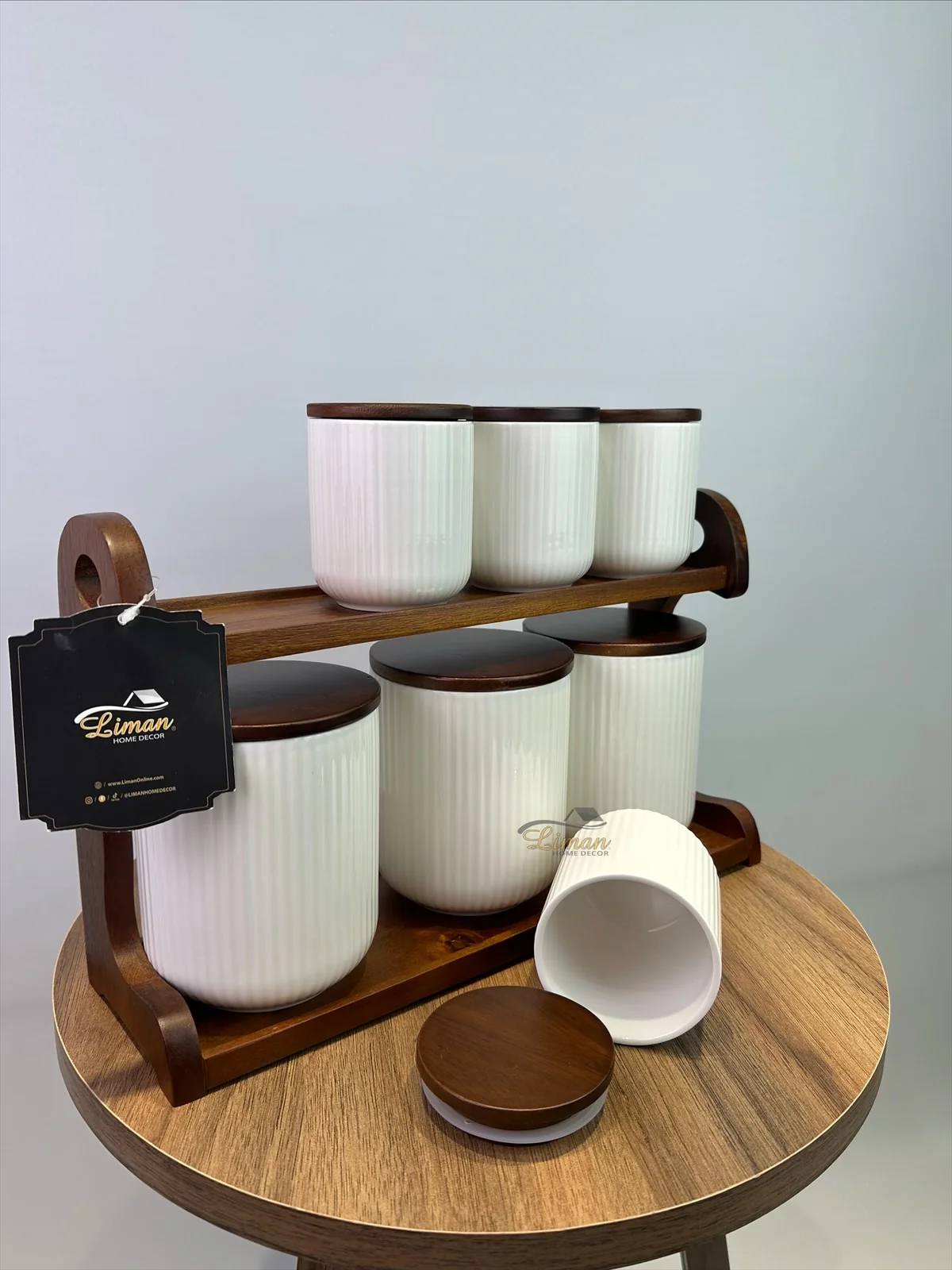 Line Kruidenset met Stand met acacia hout - Image 3