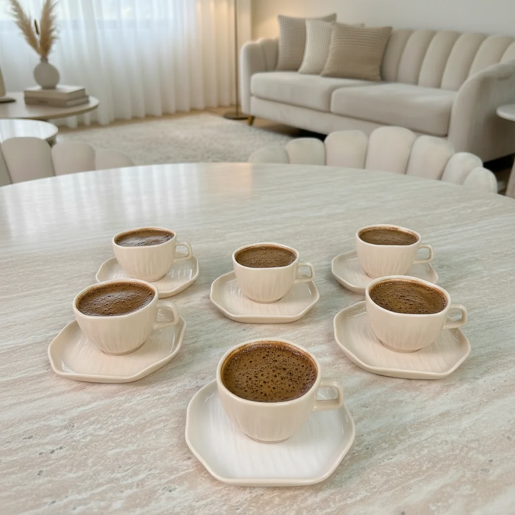 Linea Espressoset 12 delig | 6 persoons Beige