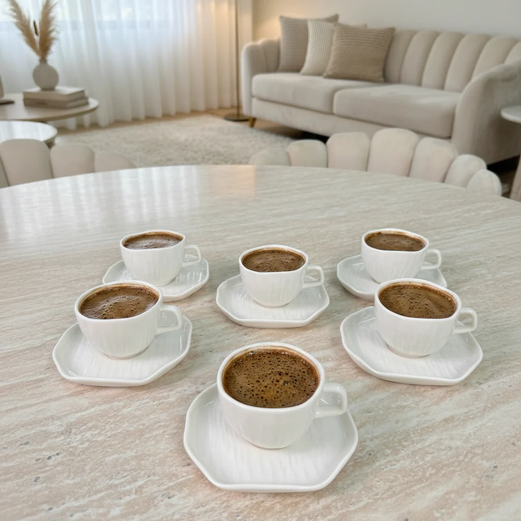 Linea Espressoset 12 Delig | 6 persoons Wit