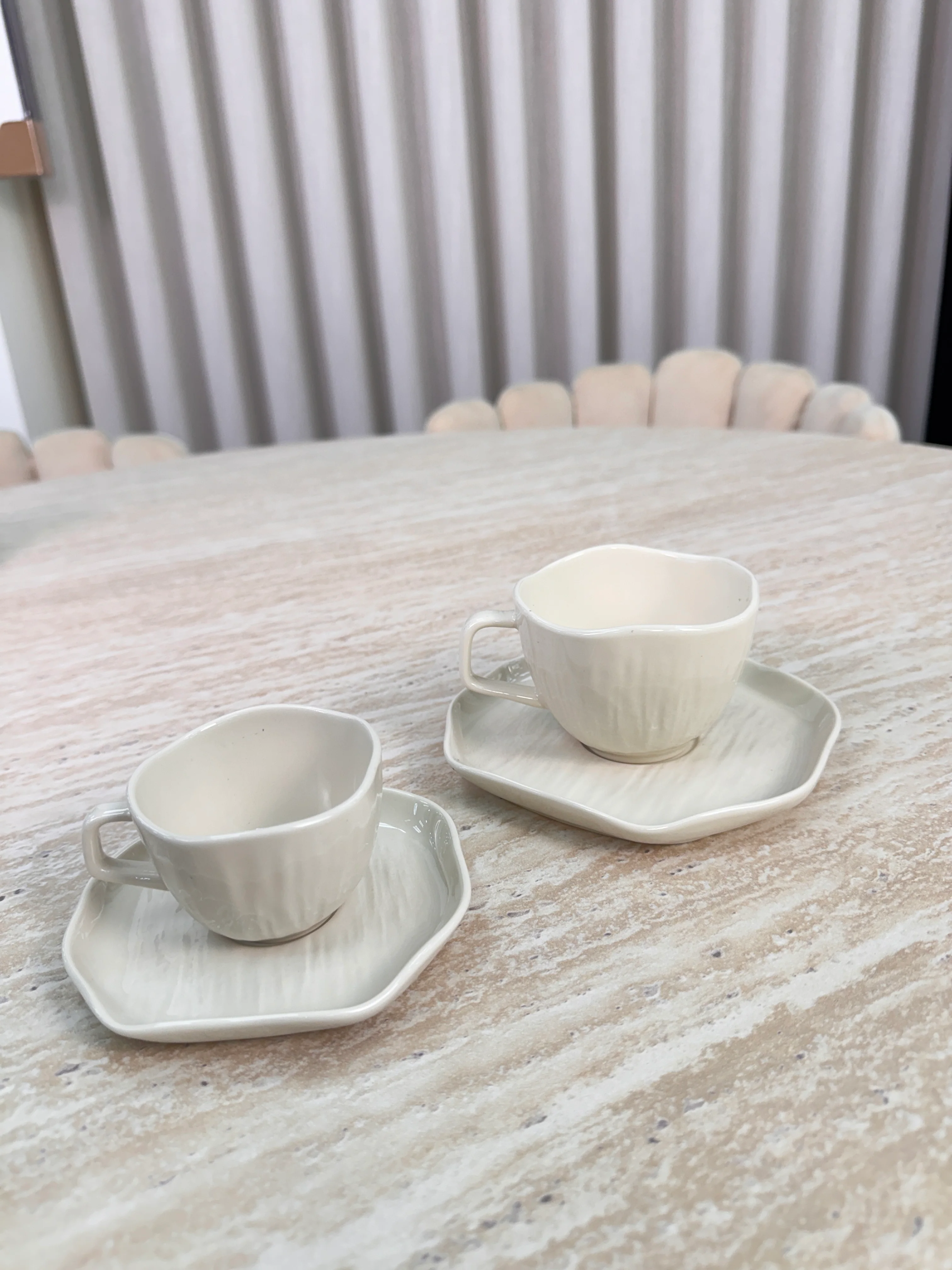 Linea Koffieset 12 Delig | 6 Persoons Beige - Image 2