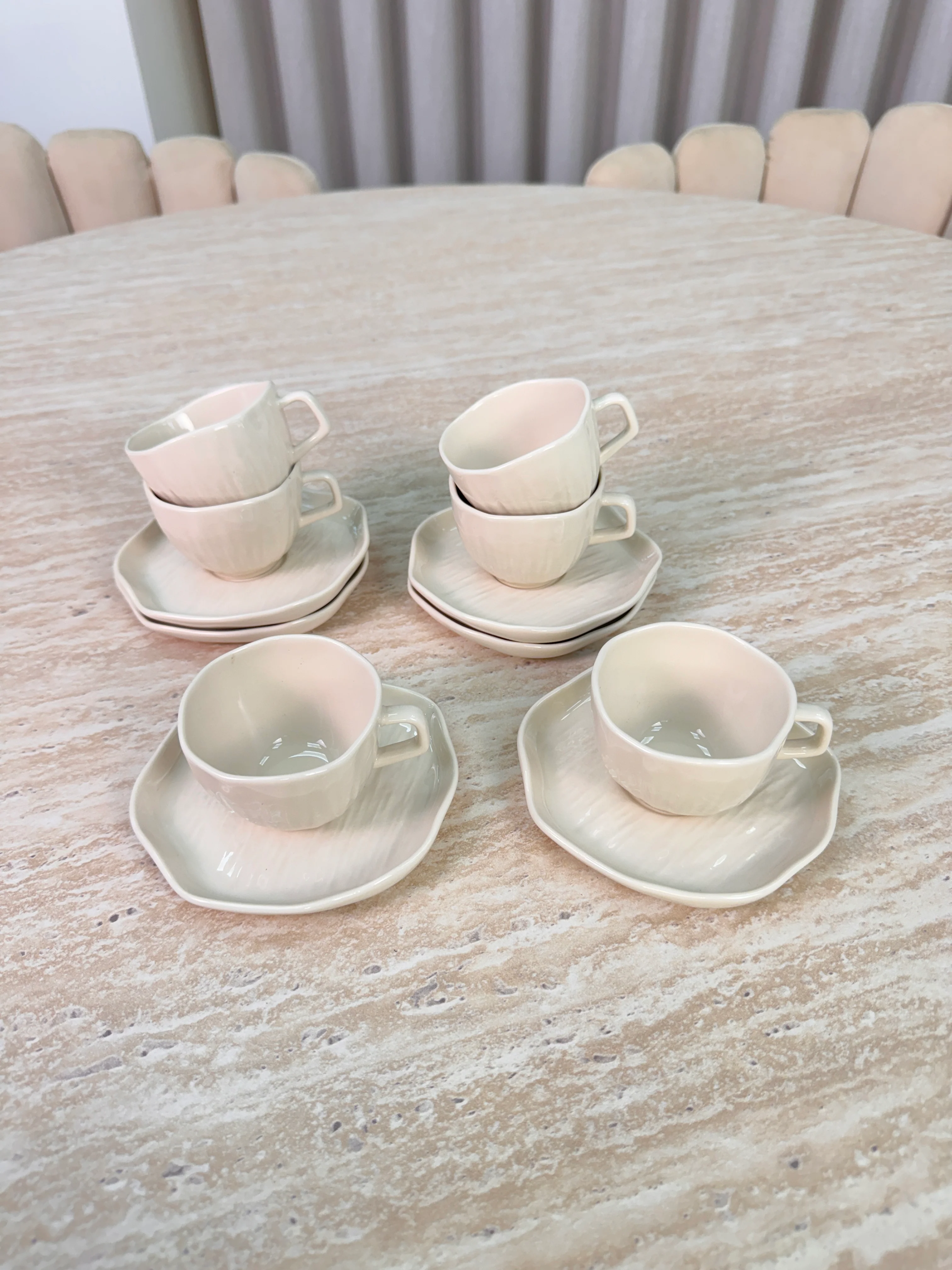 Linea Koffieset 12 Delig | 6 Persoons Beige - Image 3