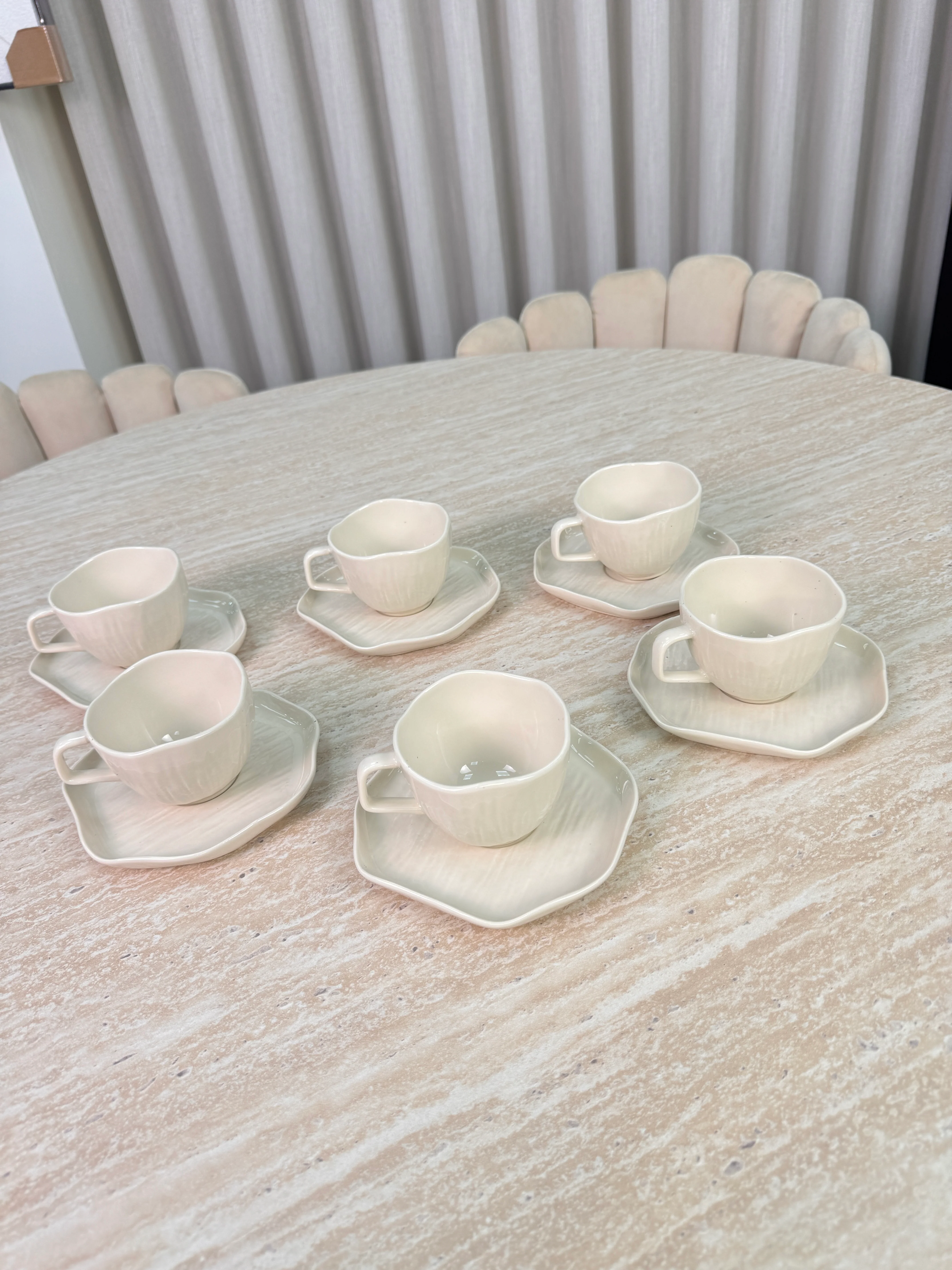 Linea Koffieset 12 Delig | 6 Persoons Beige - Image 4