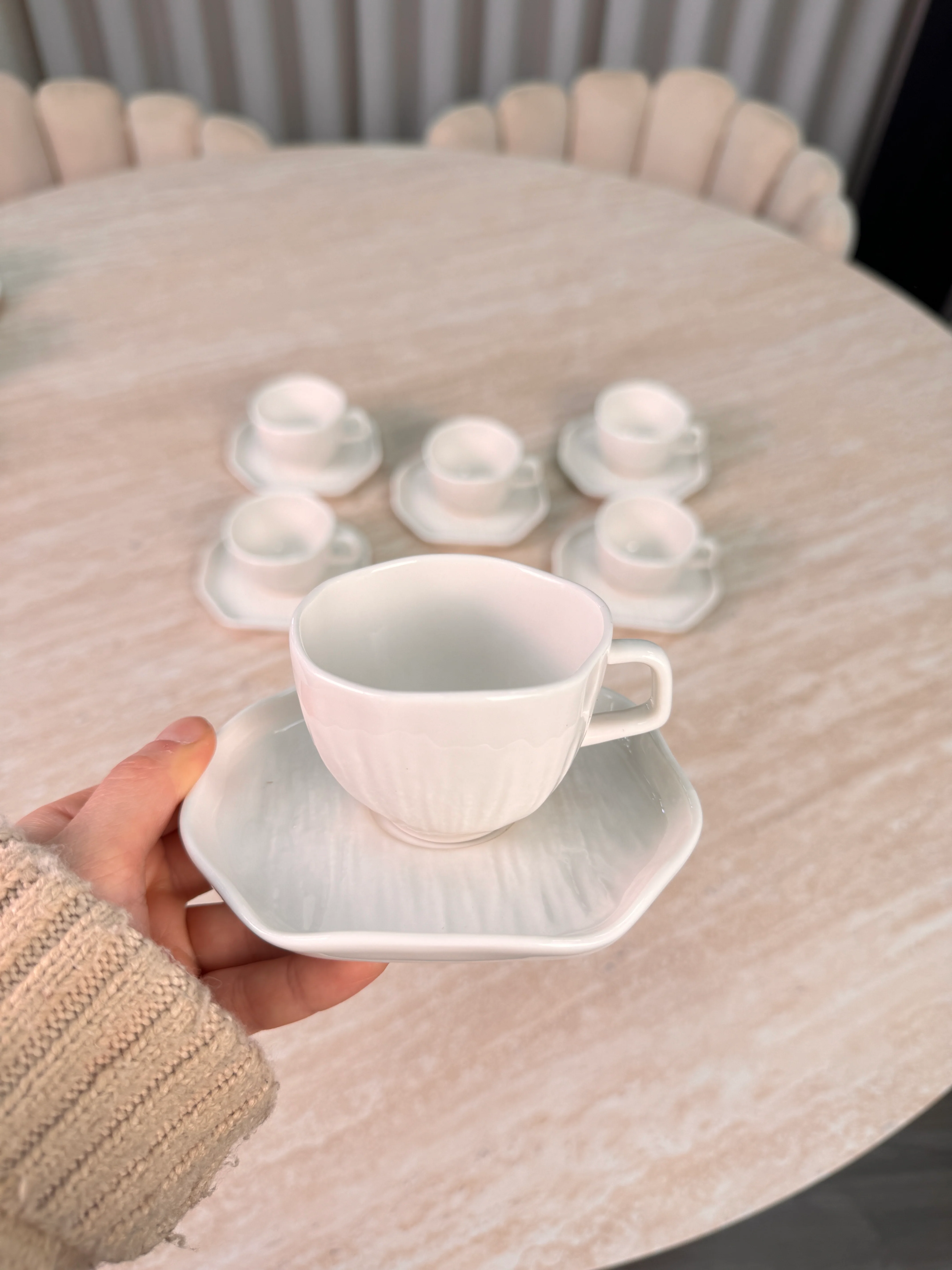 Linea Koffieset 12 Delig | 6 Persoons Wit - Image 4