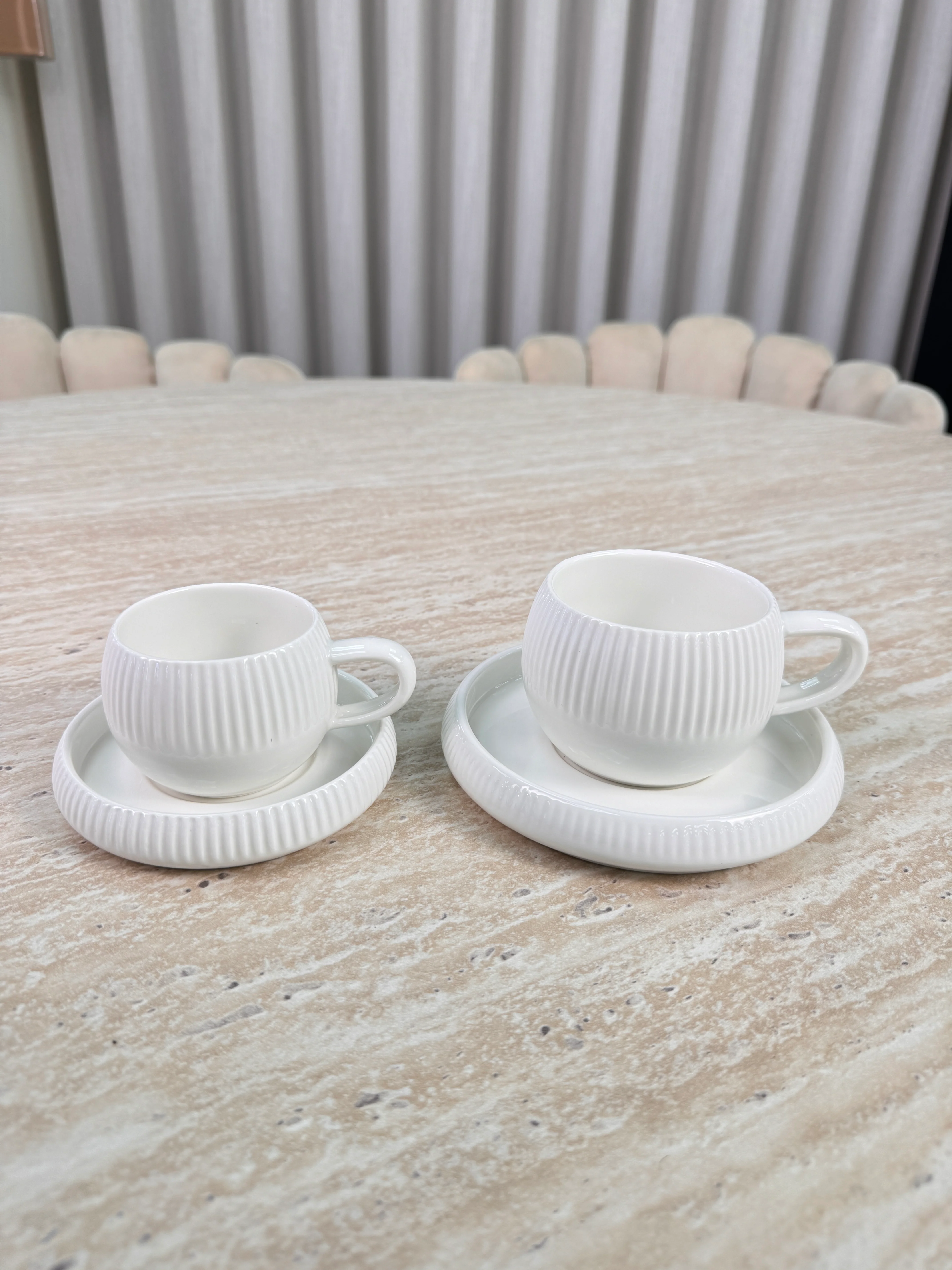 Lines ( BONDY ESPRESSO ) Espressoset 12 Delig | 6 persoons Wit - Image 2