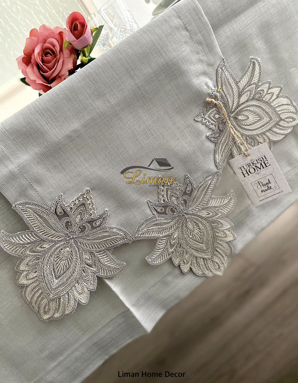 Lotus Tafelkleed Set Met Placemat Grijs 34 Dlg - Image 7