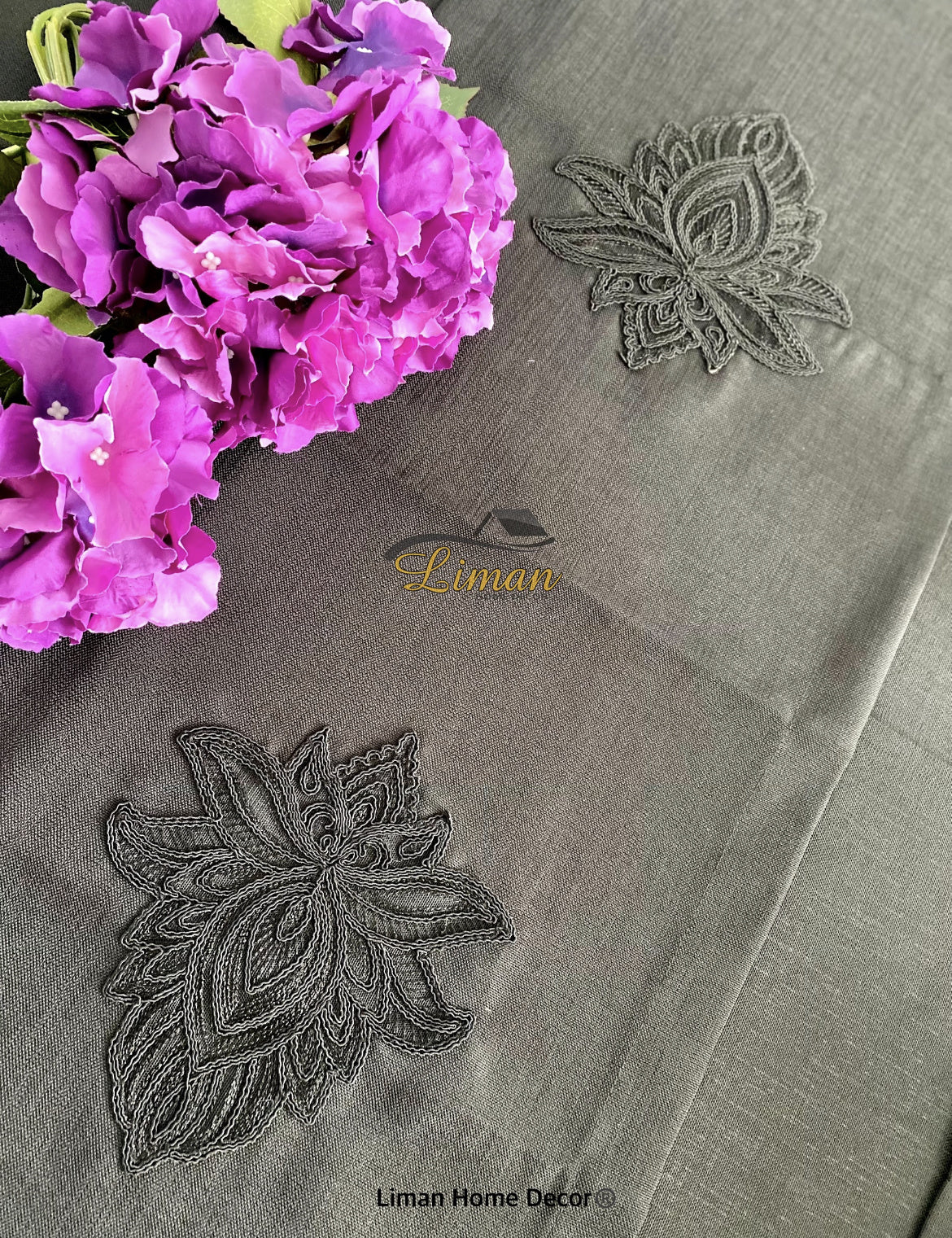 Lotus Tafelkleed Set Met Placemat Zwart 34 Dlg - Image 8