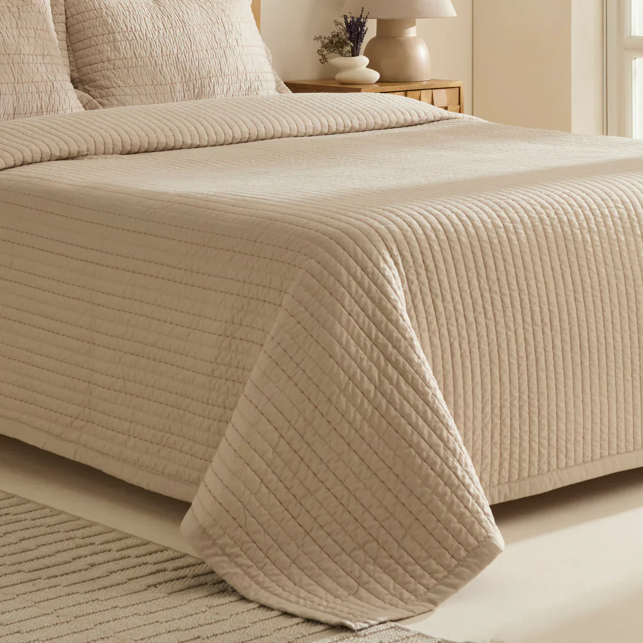 Manon Bedsprei set 3 Delig | Beige 230x240 cm - Image 4
