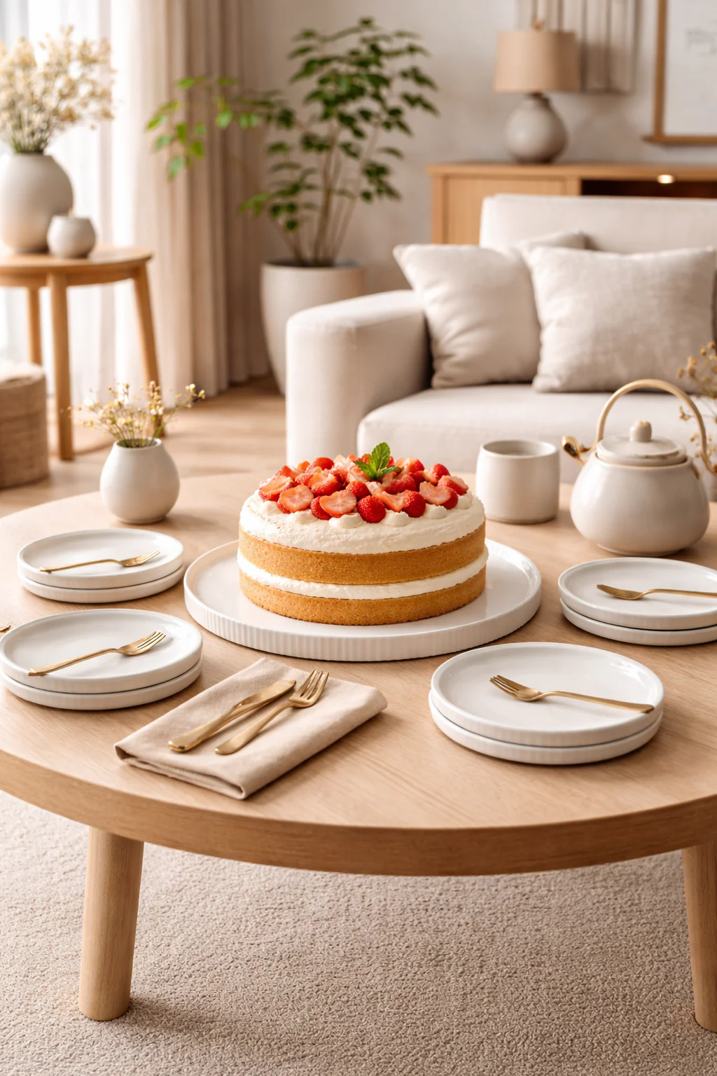 Marle White Gebaksset 7 Delig | 6 persoons