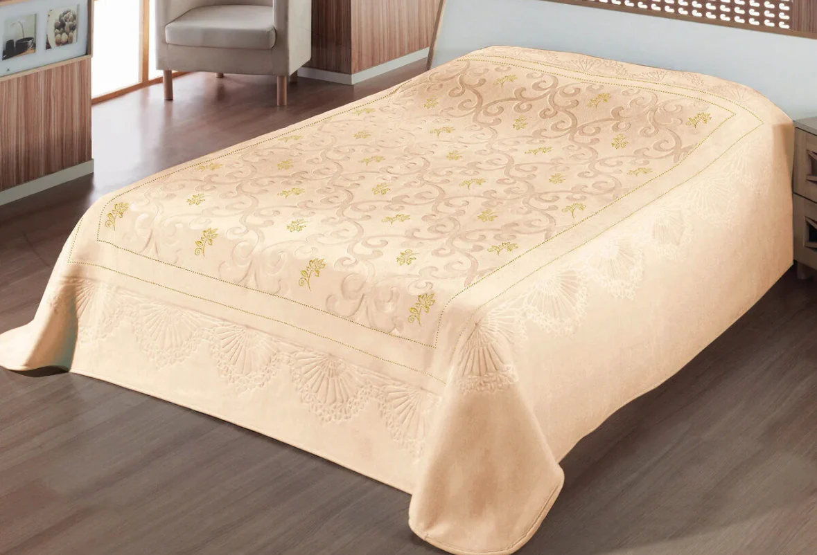 Merinos Pırıltı Deken 220 x 240 cm | Beige - Image 2