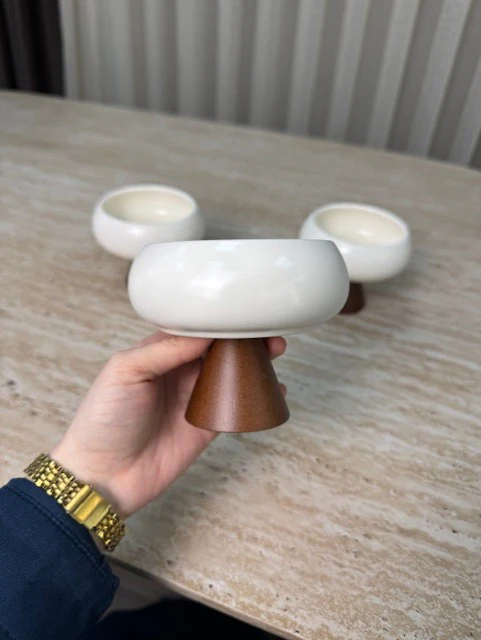 Mira kommenset met Acacia voet | 3 Delig - Image 3