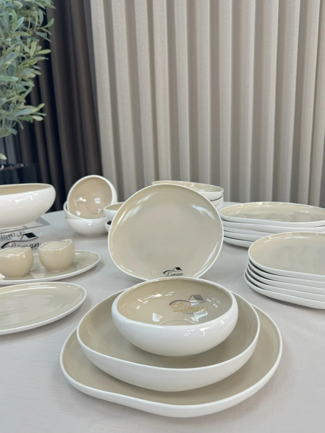 Liman New Cupido Beige Serviesset 29 Delig | 6 Persoons (Barles) | Japandi Organisch Vorm - Image 11