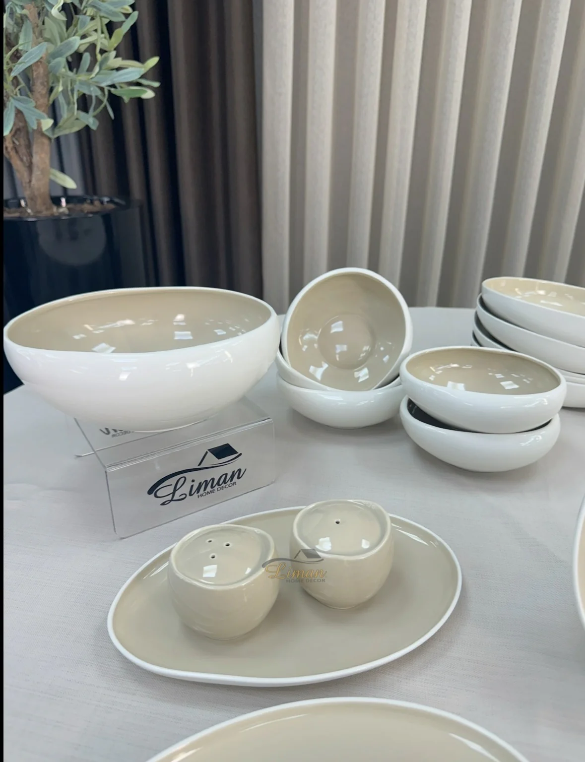 Liman New Cupido Beige Serviesset 29 Delig | 6 Persoons (Barles) | Japandi Organisch Vorm - Image 7