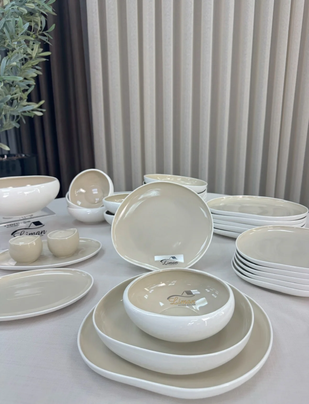 Liman New Cupido Beige Serviesset 29 Delig | 6 Persoons (Barles) | Japandi Organisch Vorm - Image 9