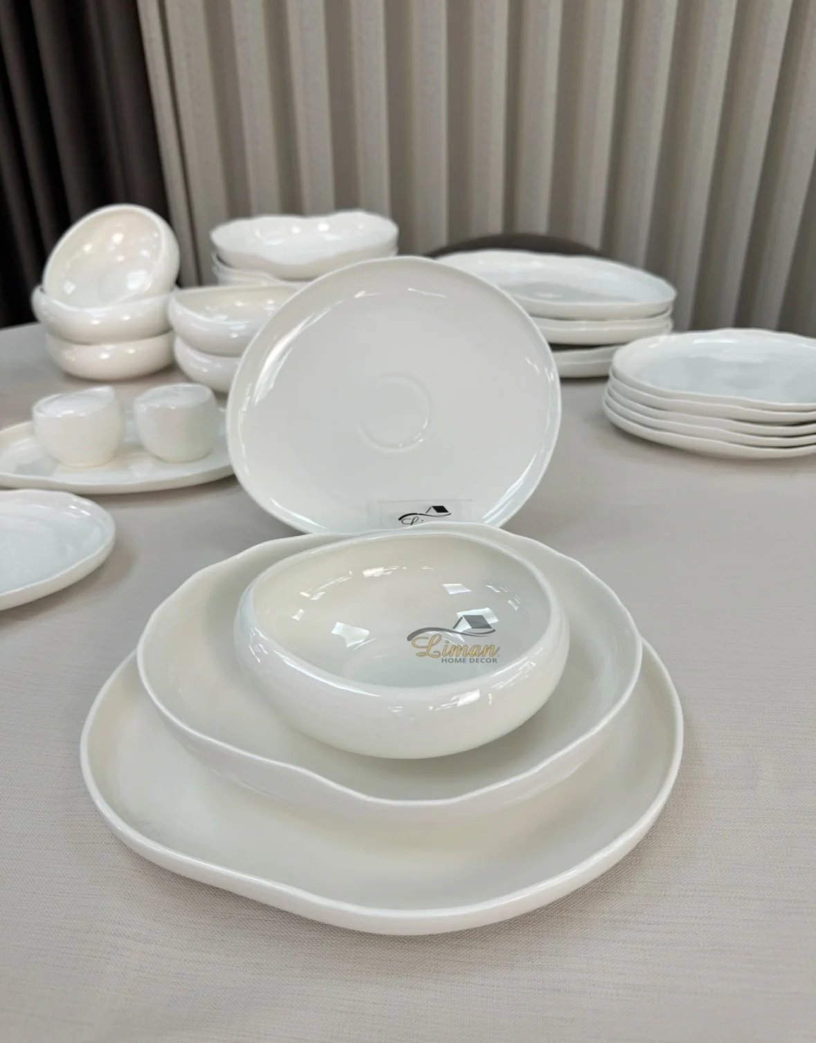 Liman New Cupido White Serviesset 29 Delig | 6 Persoons (Barles) | Japandi Organisch Vorm - Image 8
