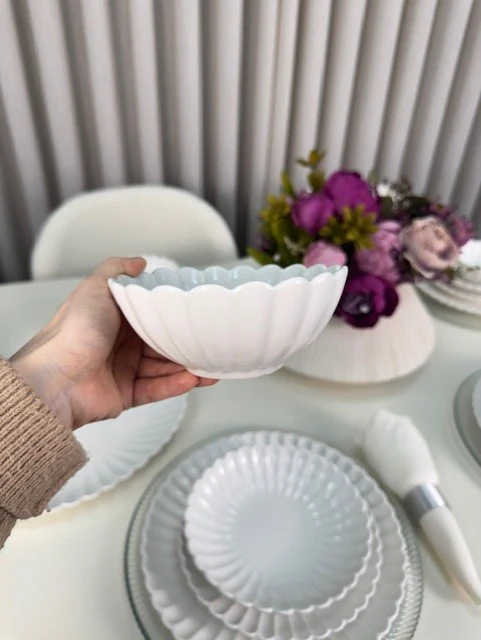 Nieuw Julia Serviesset 25 Delig | 6 Persoons Wit ( Paris ) ( Lotus ) - Image 3