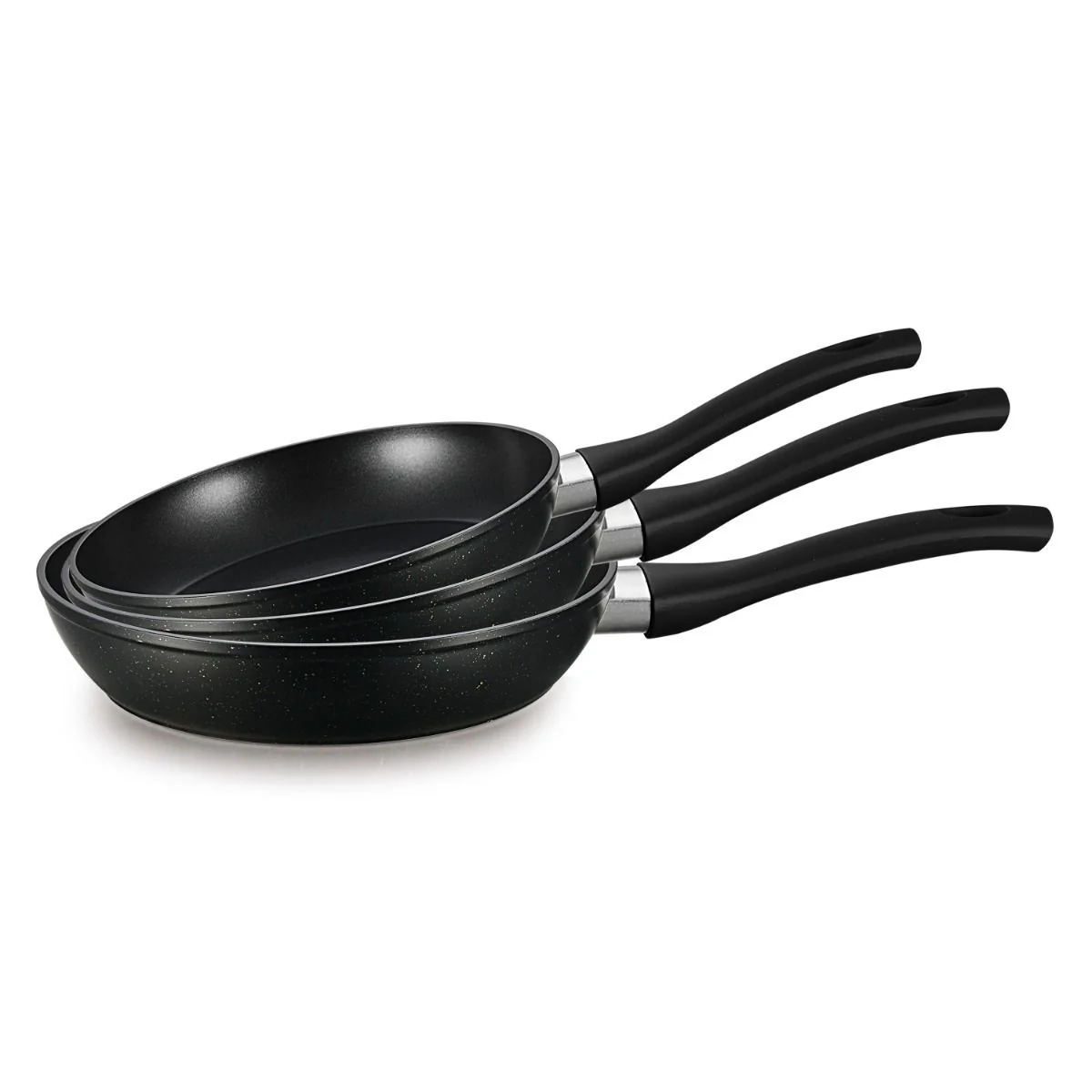 NOVA KOEKENPANSET ZWART-GOUD |  3-DELIG