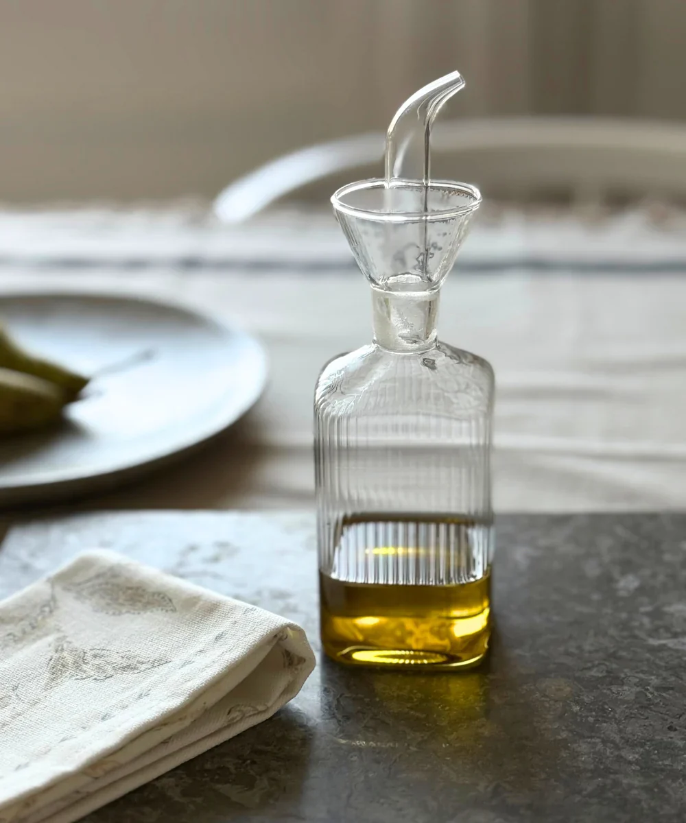 Olivetta stripe oliefles | borosilicaatglas | 255 ml