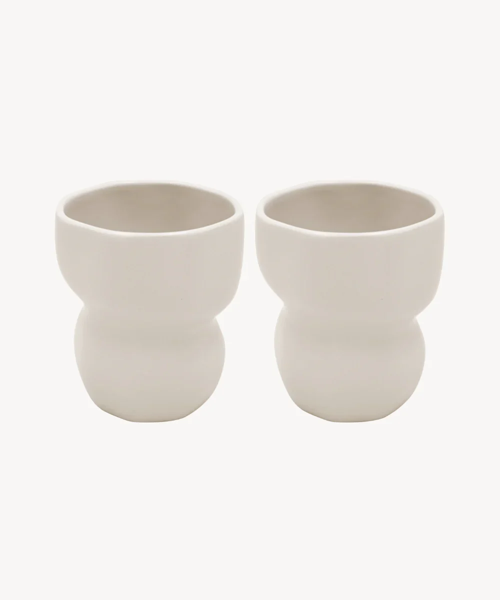 Organic keramieken Mok Beige | 2 Delig - Image 4