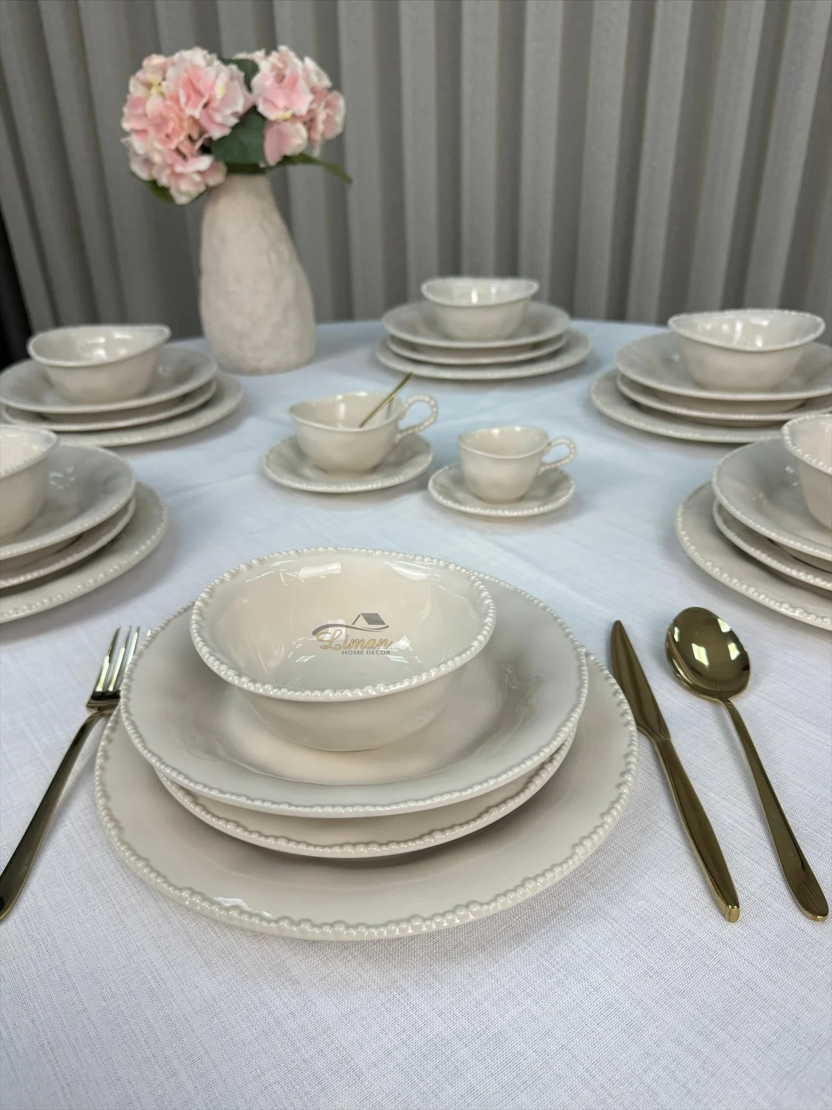 Parel Serviesset 27 Delig | 6 Persoons Beige - Image 4