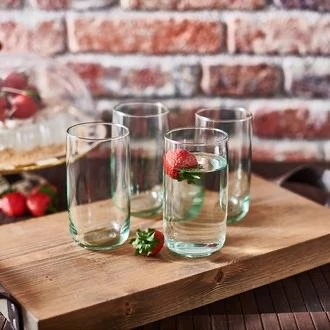 Pasabahce Iconic Drinkglazen Groen 365cc 4 Delig