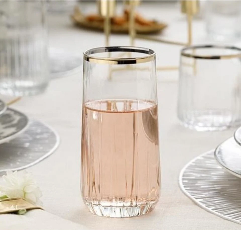 Pasabahce Nova Drinkglazen Gold 4 Delig 360cl