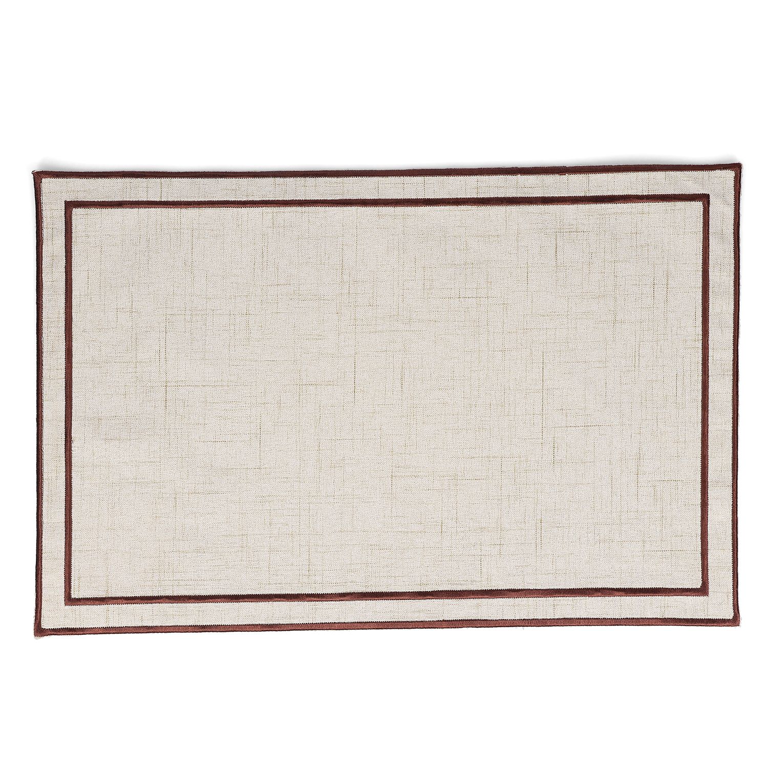 PLACEMAT 44X29CM BEIGE MET DONKERBRUIN STIKSEL TABLETOP